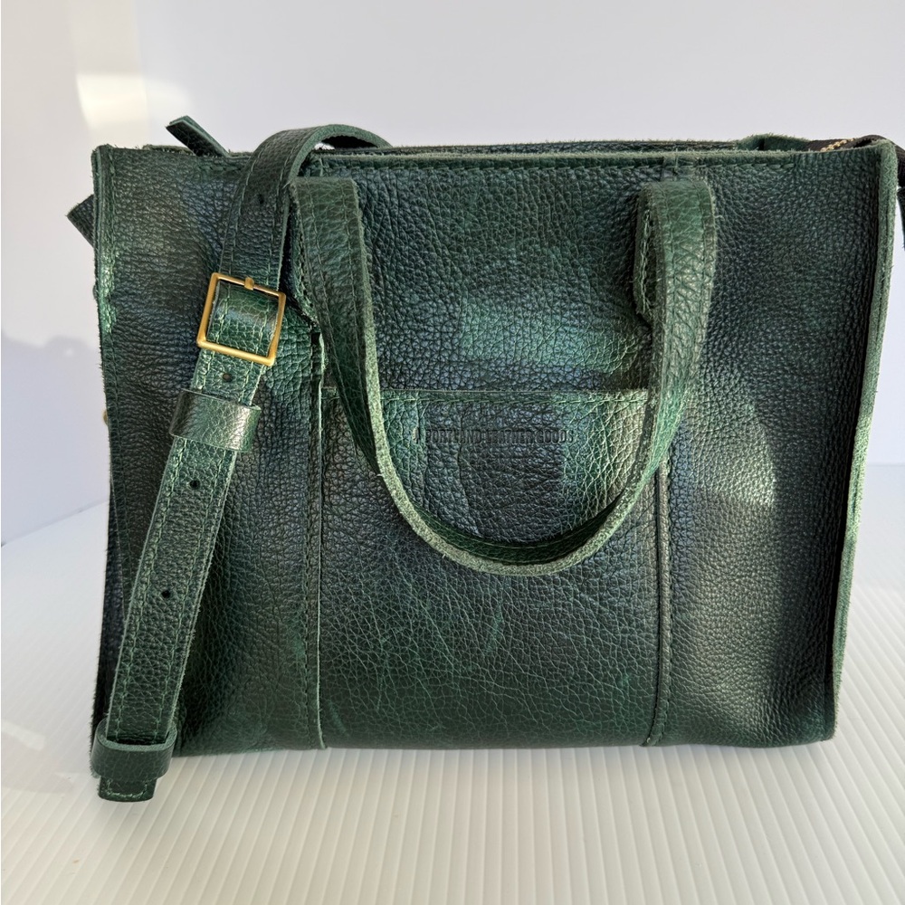 Forest Green Leather Lola with Adjustable Strap